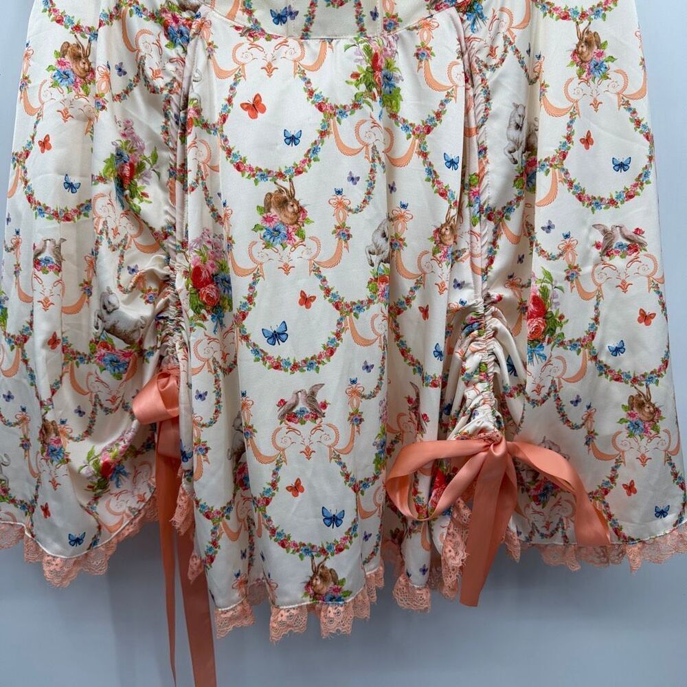 Sugar Thrillz Lush Opulence Renaissance Print Butterfly Corset Dress Size 2X NWT - Picture 3 of 12